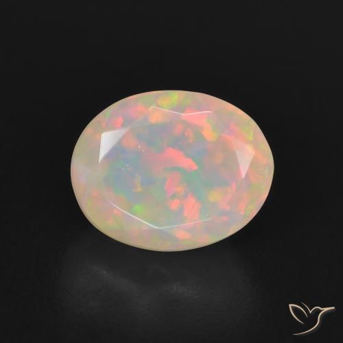 1.59ct 天然 彩色 蛋白石, 椭圆形, 半透明