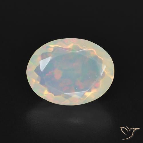 1.67ct 天然 彩色 蛋白石, 椭圆形, 透明