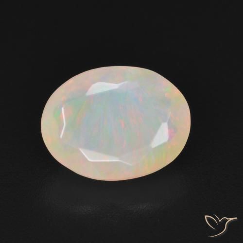 1.19ct 天然 彩色 蛋白石, 椭圆形, 半透明