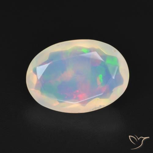 1.96ct 天然 彩色 蛋白石, 椭圆形, 透明