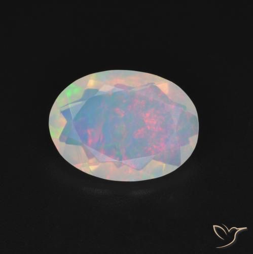1.16ct 天然 彩色 蛋白石, 椭圆形, 透明