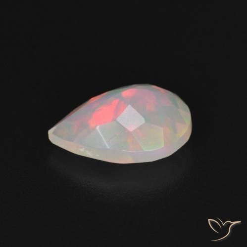 1.23克拉天然蛋白石，梨形，透明