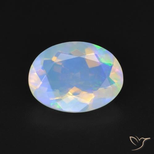 1.59ct 天然 彩色 蛋白石, 椭圆形, 透明