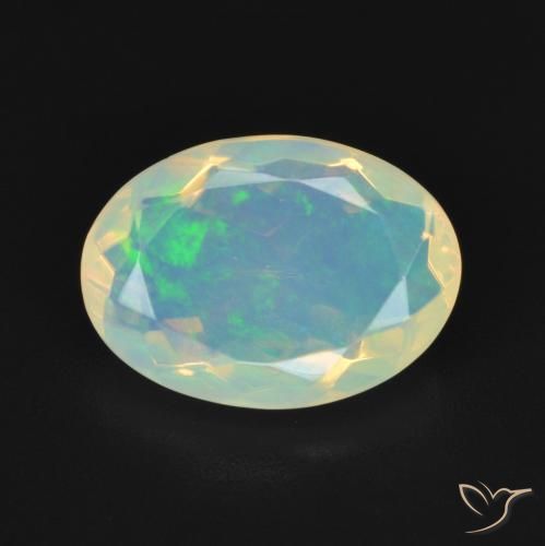 2.15ct 天然 彩色 蛋白石, 椭圆形, 透明