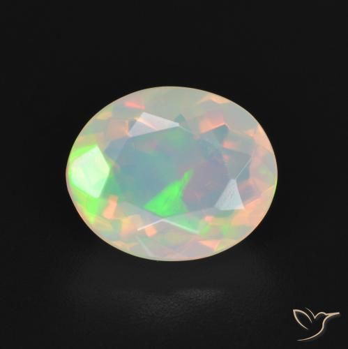 1.94ct 天然 彩色 蛋白石, 椭圆形, 透明