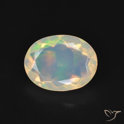 1.72ct 天然 彩色 蛋白石, 椭圆形, 透明