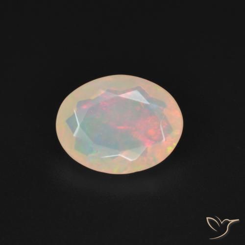 1.21ct 天然 彩色 蛋白石, 椭圆形, 透明