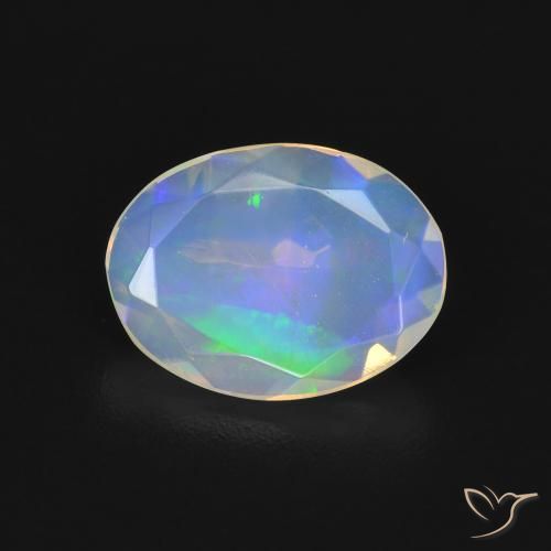 1.43ct 天然 彩色 蛋白石, 椭圆形, 透明