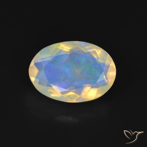 1.47ct 天然 彩色 蛋白石, 椭圆形, 透明