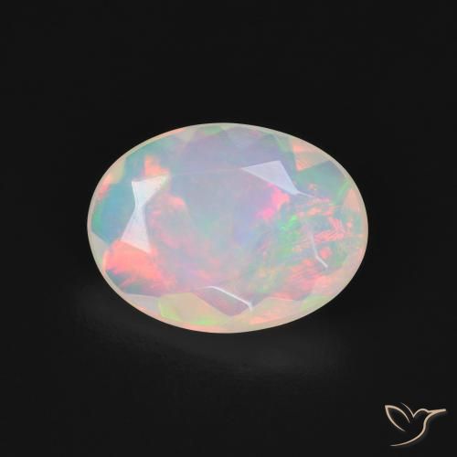1.55ct 天然 彩色 蛋白石, 椭圆形, 半透明