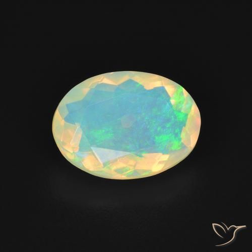 1.46ct 天然 彩色 蛋白石, 椭圆形, 透明