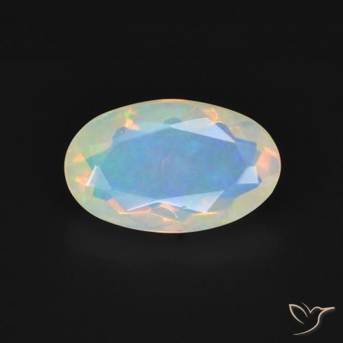 1.42ct 天然 彩色 蛋白石, 椭圆形, 透明