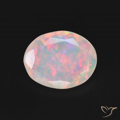1.20ct 天然 彩色 蛋白石, 椭圆形, 半透明