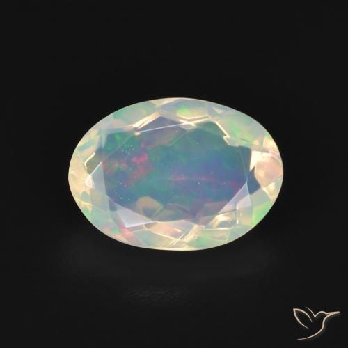 1.50ct 天然 彩色 蛋白石, 椭圆形, 透明