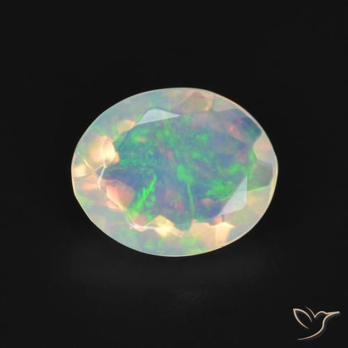 1.30ct 天然 彩色 蛋白石, 椭圆形, 透明