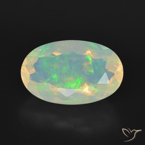3.45ct 天然 彩色 蛋白石, 椭圆形, 透明, Photo A