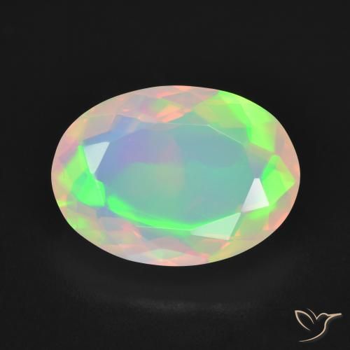 3.83ct 天然 彩色 蛋白石, 椭圆形, 透明