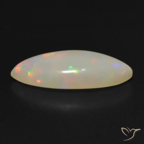 3.05克拉天然蛋白石，榄尖形，半透明