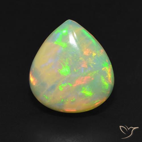 2.85ct 天然 彩色 蛋白石, 梨形, 半透明