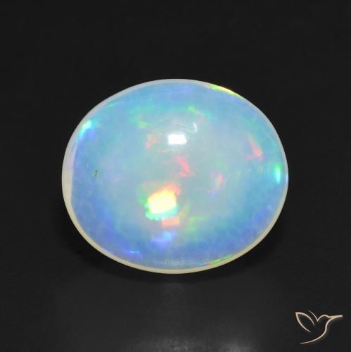 4.91ct 天然 彩色 蛋白石, 椭圆形, 半透明