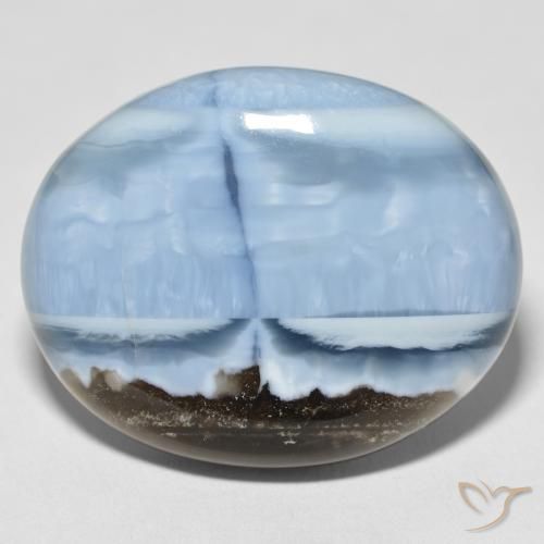 35.49ct 天然 多色蓝色 蛋白石, 椭圆形, 不透明