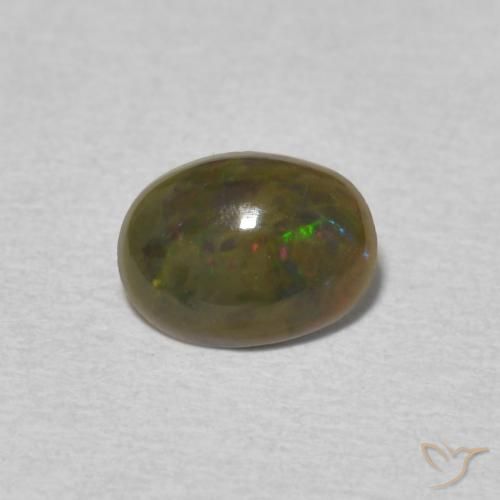 0.56ct 天然 彩色 蛋白石, 椭圆形, 不透明