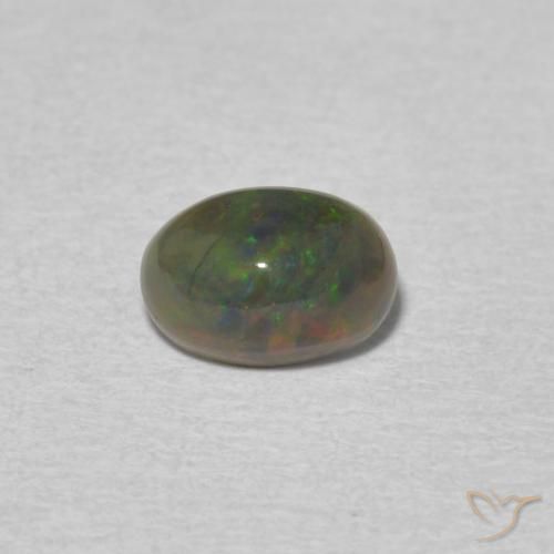 0.52ct 天然 彩色 蛋白石, 椭圆形, 不透明