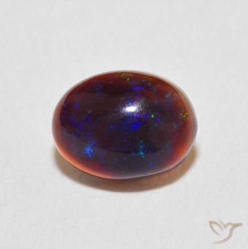 0.83ct 天然 彩色 蛋白石, 椭圆形, 不透明