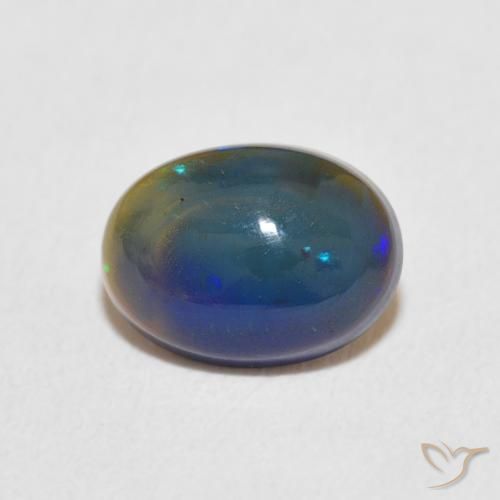 0.87ct 天然 彩色 蛋白石, 椭圆形, 不透明