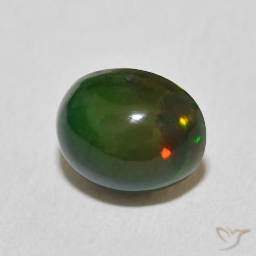 1.37克拉天然蛋白石，椭圆形，不透明