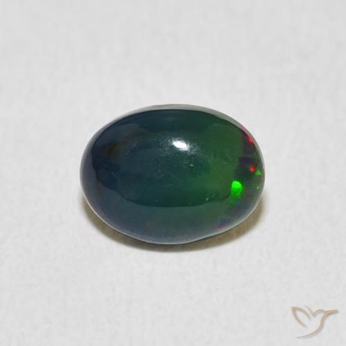 0.82ct 天然 彩色 蛋白石, 椭圆形, 不透明