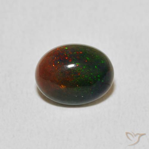 0.51ct 天然 彩色 蛋白石, 椭圆形, 不透明