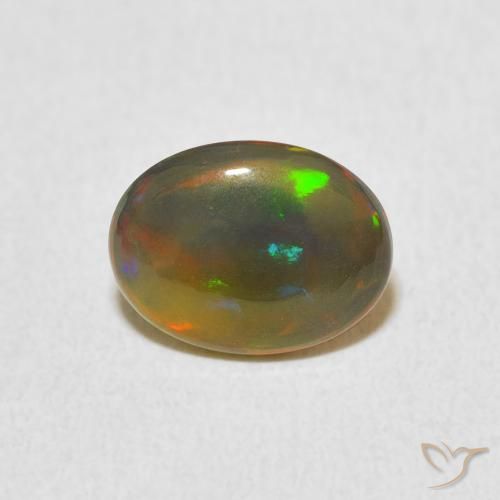 0.81ct 天然 彩色 蛋白石, 椭圆形, 不透明