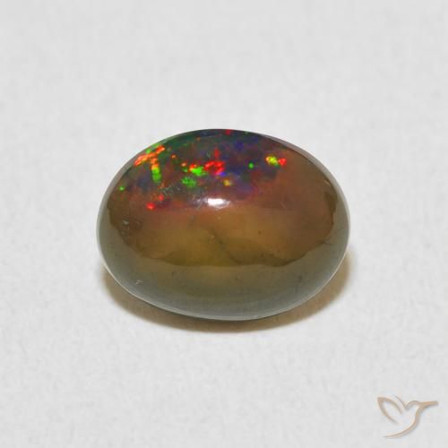 1.11ct 天然 彩色 蛋白石, 椭圆形, 不透明