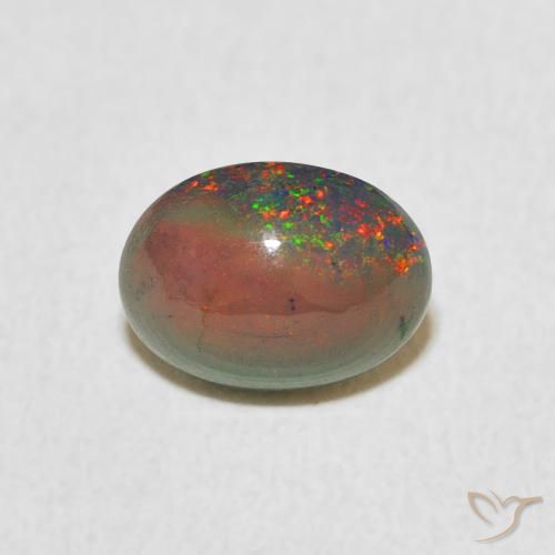 0.82ct 天然 彩色 蛋白石, 椭圆形, 不透明