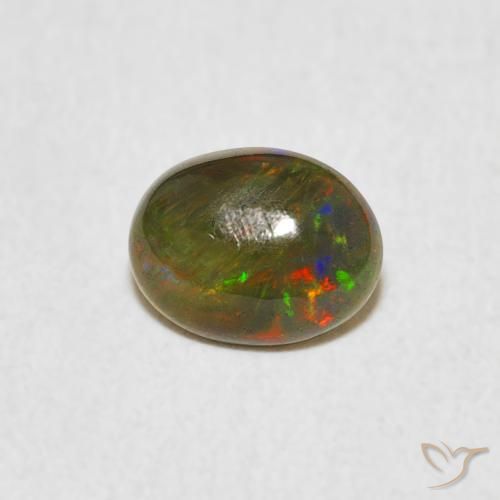 0.46ct 天然 彩色 蛋白石, 椭圆形, 不透明