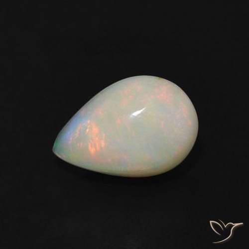 0.66ct 天然 彩色 蛋白石, 梨形, 透明