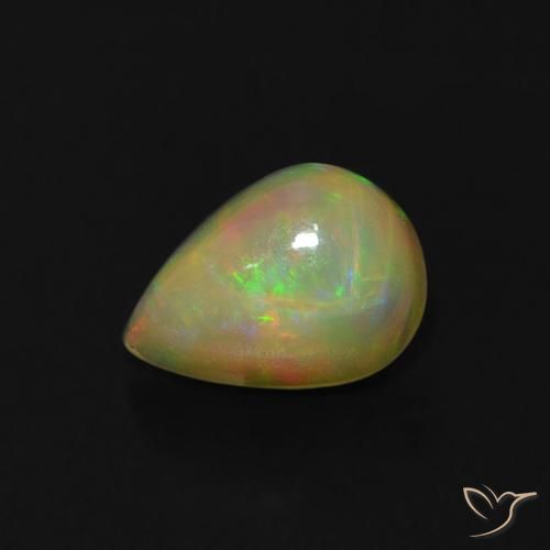 0.64克拉天然蛋白石，梨形，透明