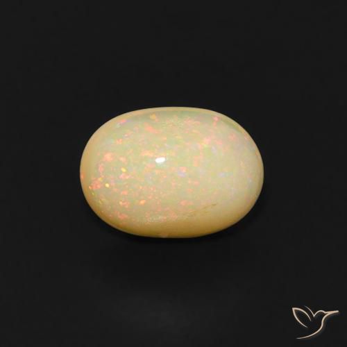 0.52ct 天然 彩色 蛋白石, 椭圆形, 透明