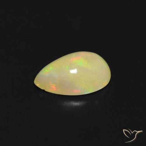 0.42克拉天然蛋白石，梨形，透明