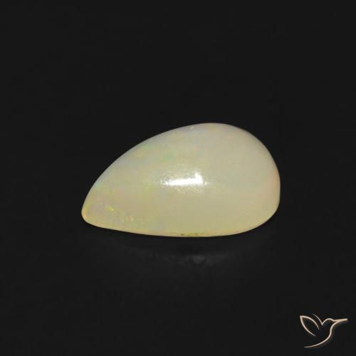 0.41克拉天然蛋白石，梨形，透明