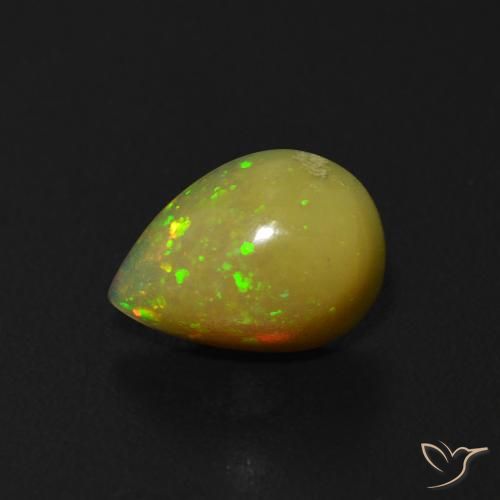 0.68ct 天然 彩色 蛋白石, 梨形, 透明