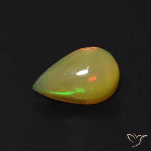 0.53ct 天然 彩色 蛋白石, 梨形, 透明