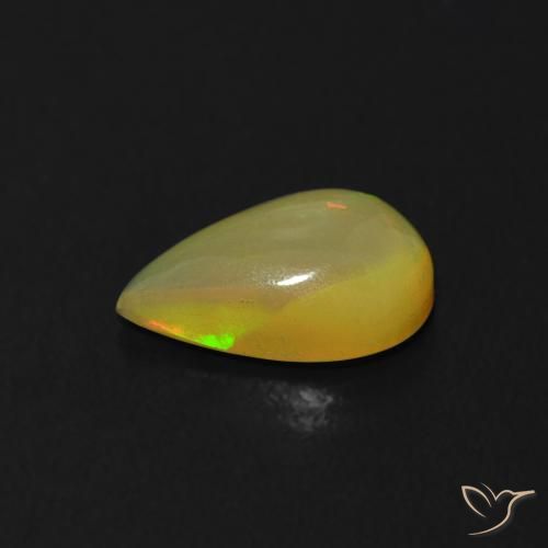 0.53克拉天然蛋白石，梨形，透明