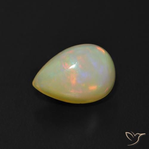 1.05ct 天然 彩色 蛋白石, 梨形, 透明