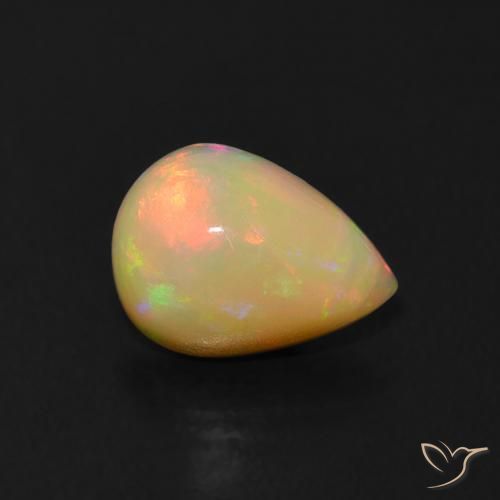 0.67ct 天然 彩色 蛋白石, 梨形, 透明