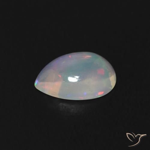 0.23克拉天然蛋白石，梨形，透明