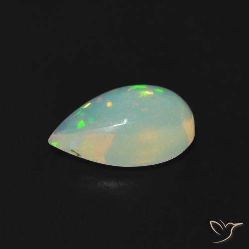 0.76克拉天然蛋白石，梨形，透明