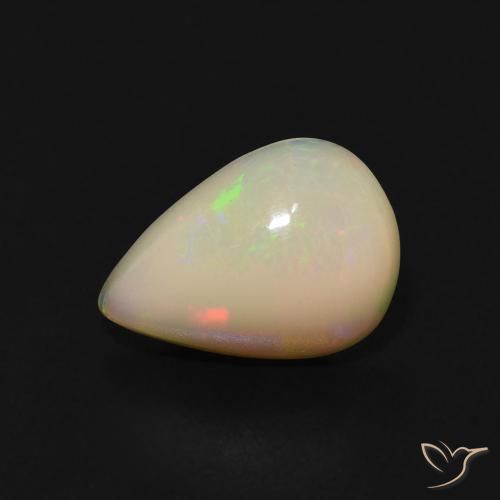 1.07ct 天然 彩色 蛋白石, 梨形, 透明