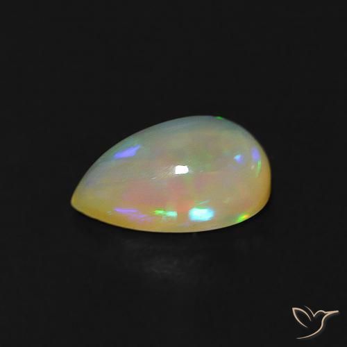 0.62克拉天然蛋白石，梨形，透明